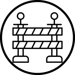 Road Block Icon Style