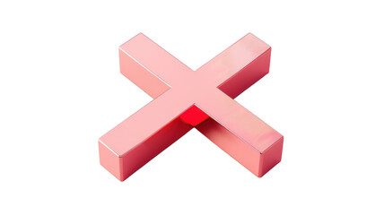 Obraz premium 3D Cancel Symbol Isolated on White Background for Usage in Designs and Illustrations