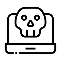 cyber crime Line Icon