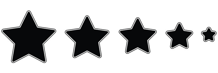 5 stars icon, for five star review rating vector illustration eps 10.
