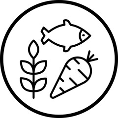 Locally Sourced Food Icon Style