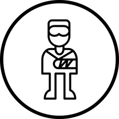 Bike Injury Icon Style