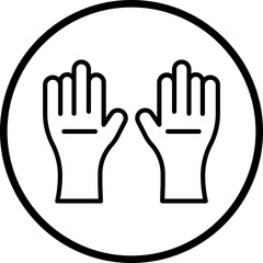 Protective Gloves Icon Style