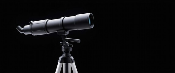 A toy telescope set against a black background, perfect for imaginative play