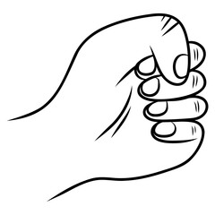 fist and punch hand gesture icon