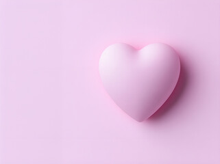 soft pink heart on pale pink background