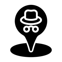 hacker location Solid icon