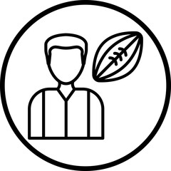 Rugby Player Icon Style