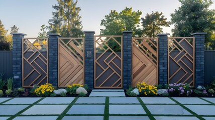 Fototapeta premium Sophisticated Garden Gate Design.