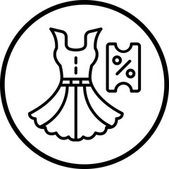 Dress Discount Icon Style
