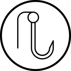 Fish Hook Icon Style