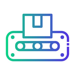 cyber physical system Line Gradient Icon