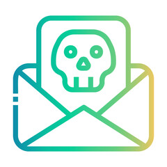 warning email Line Gradient Icon