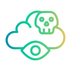 cloud Line Gradient Icon