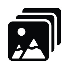 Stacked photos for images or media galleries