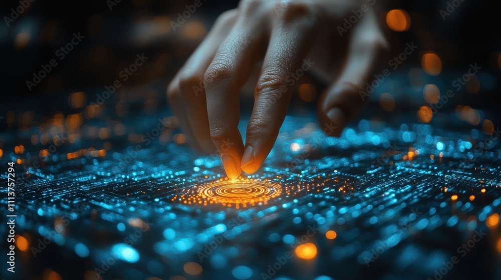 Poster user s online security check system using fingerprint digital transformation technology strategy tra