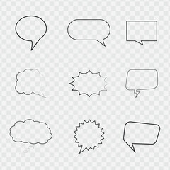 Creative Speech Bubbles for Comics Design
