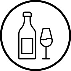 White Wine Icon Style