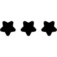 Three-Star Rating Icon