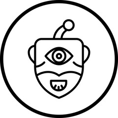 Cyclop Monster Icon Style