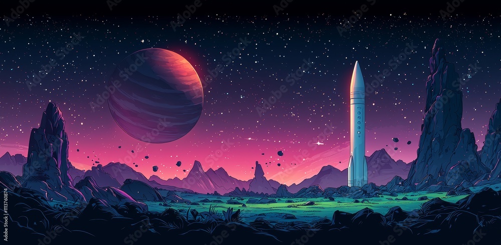 Poster here is the level map for the space game with alien planets and spacecraft. the cartoon 2d gui is de