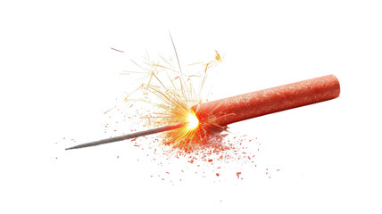 Colorful Firecracker Isolated on White Background for Celebrations and Events