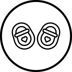 Baby Shoes Icon Style