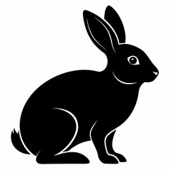 Rabbit Silhouette Vector Illustration Design