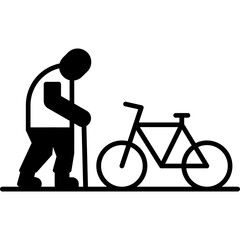 Obraz premium Elderly Recreation Icon