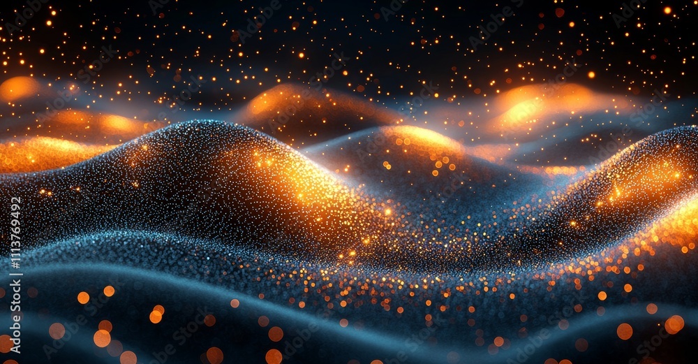 Poster this piece is based on geometric shapes and dots, incorporating a 4k blend mode and a fui element.