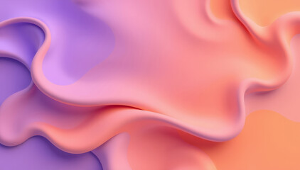 Obraz premium Abstract Pastel Pink and Purple Wavy Forms