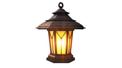Fototapeta premium 3D Render of a Garden Lantern Icon Isolated on a White Background for Design and Decoration Purposes