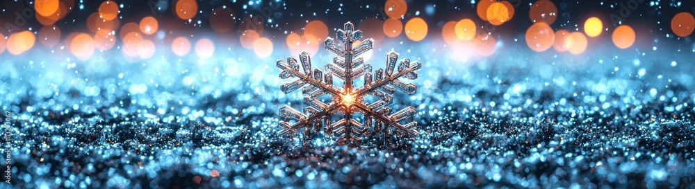 Poster a modern illustration featuring an isolated fluorescent starlight bokeh effect with flowing white fi
