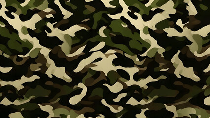 Naklejka premium camouflage texture, hunting, army pattern, dark green background, fashionable design for fabric