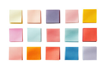 Multicolor post it notes isolated