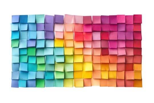 Multicolor post it notes isolated