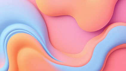 Abstract Pastel Wave Design Featuring Smooth Curves