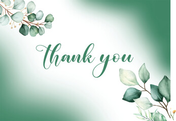 Thank you card template design