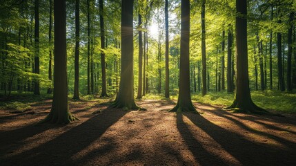 Obraz premium A Majestic Forest with Tall