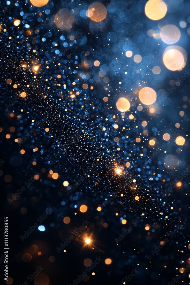 Poster abstract stock background with bokeh for new year's eve.
