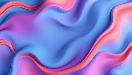Abstract Pink Blue Swirling Gradient Waves Design