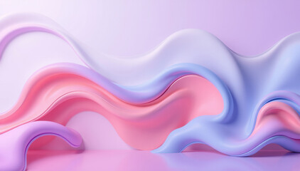 Abstract Pastel Wave Forms Swirling Design
