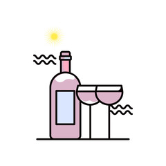 A WINE THEME VECTOR ICON