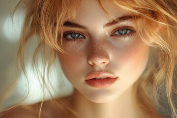 Naklejka premium Happy smiling older woman enjoying retirement making video call at home