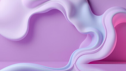 Abstract Purple and Lavender Fluid Forms Design