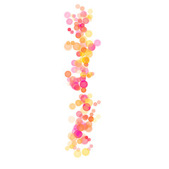 Number one (1) made with multicolored bokeh lights effect, Bokeh abstract isolated on white background, Blur, Glitter, Defocused, Seamless polka dot pattern, Creative, Illustration design