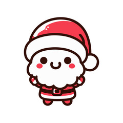 Cute Santa Claus mascot vector cartoon illustration
