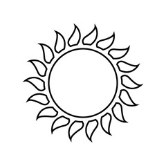 Sun vector icon. Summer illustration sign. hot symbol or logo.