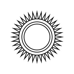 Sun vector icon. Summer illustration sign. hot symbol or logo.