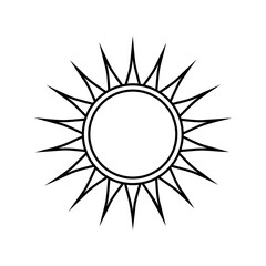 Sun vector icon. Summer illustration sign. hot symbol or logo.